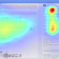 Heatmap showing the prevalence of the mouse cursor.